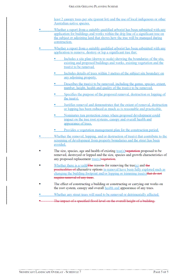 Significant Landscape Overlay - Schedule 7 - page 5 of 5