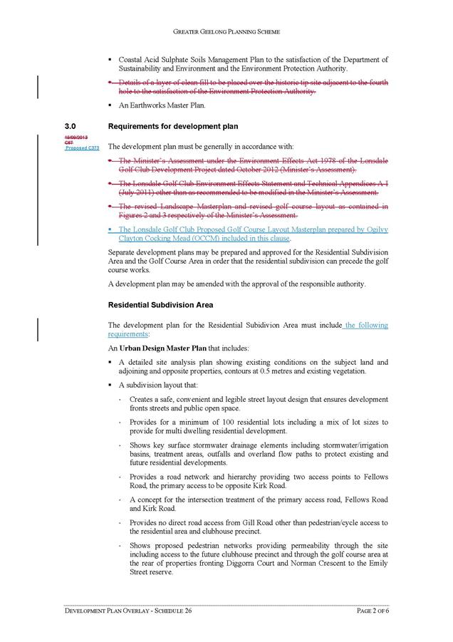 Schedule 26 to the Development Plan Overlay - Page 2 of 6 pages