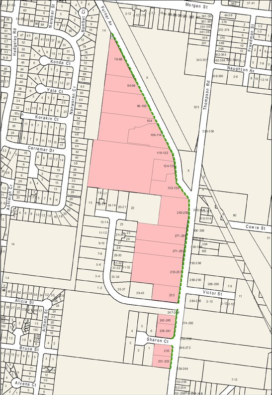 Paln showing affected properties