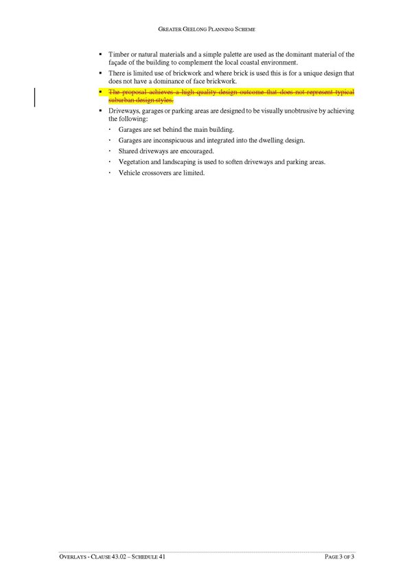 Overlays - Clause 43.02 - Schedule 41 - Page 3
