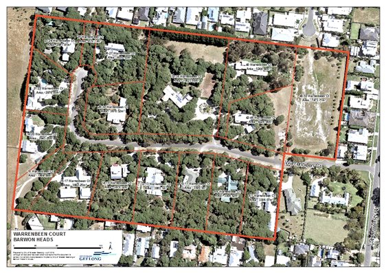 Aerial map of Warrenbeen Court
