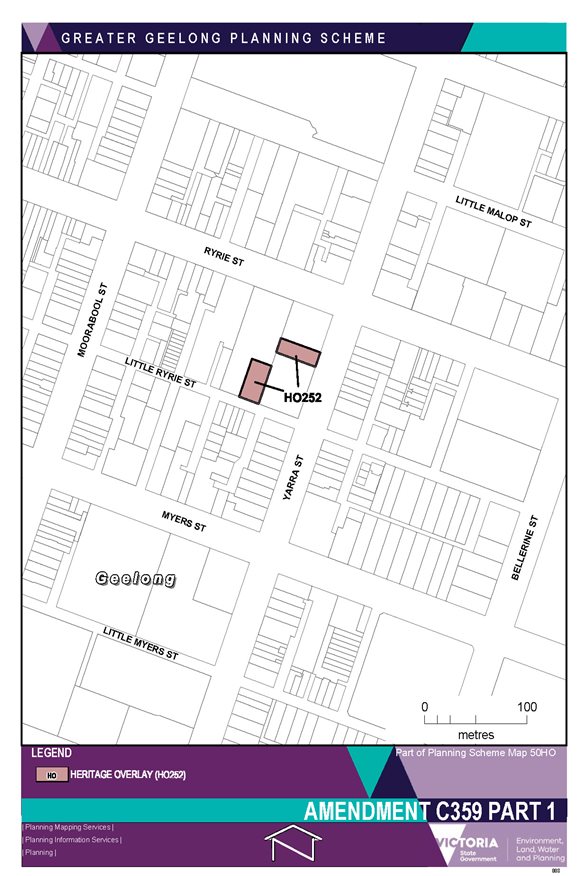 Amendment C359 Part 1 - Part of Planning Scheme map 50HO - Heritage overlay HO252