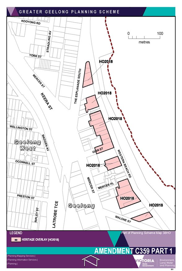 Amendment C359 Part 1 - Part of Planning Scheme map 38HO - Heritage overlay HO2018