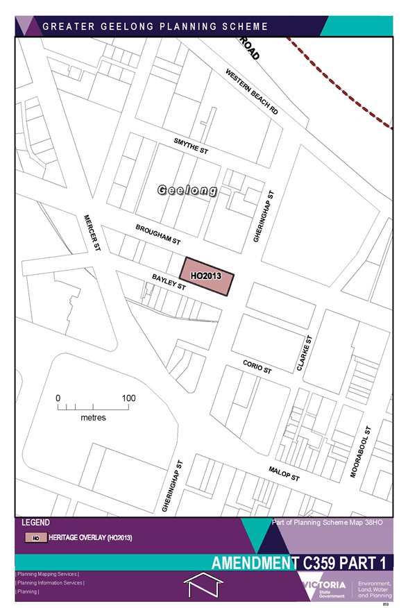 Amendment C359 Part 1 - Part of Planning Scheme map 38HO - Heritage overlay HO2013
