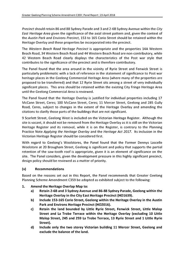 Panel Report Executive Summary - page 2 of 4