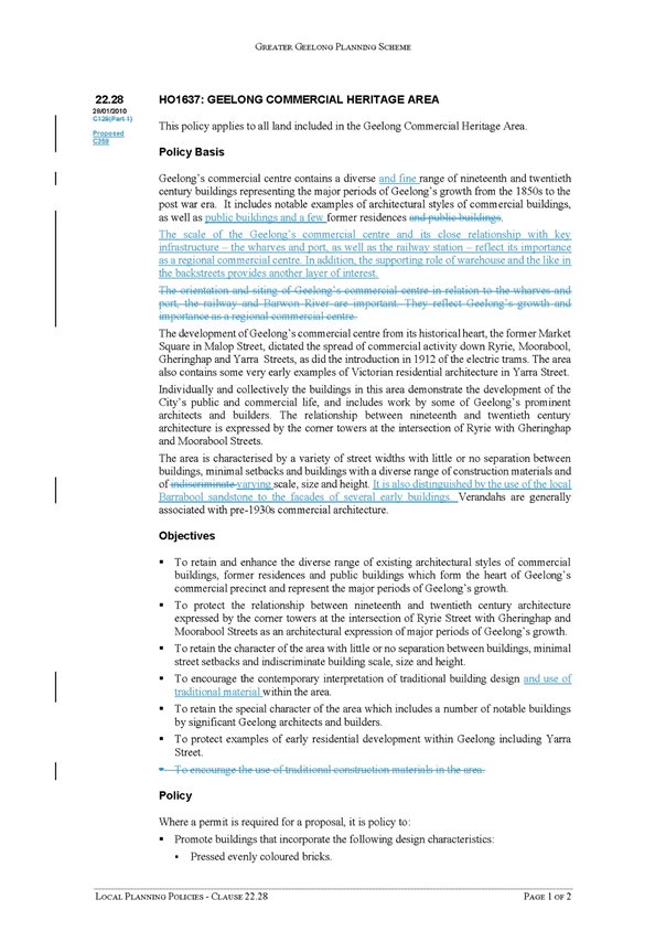 Local Planning Policies - Clause 22.28 page 1 of 2