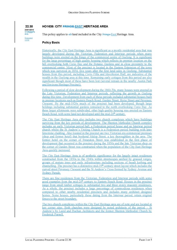 Local Planning Policies - Clause 22.30 page 1 of 5