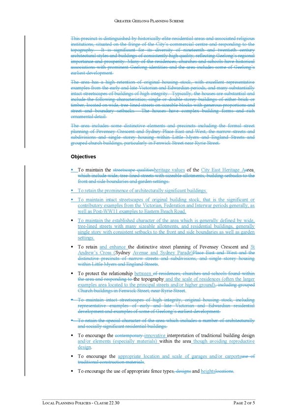 Local Planning Policies - Clause 22.30 page 2 of 5