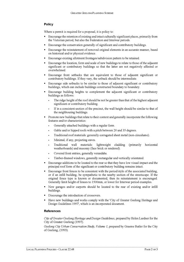 Local Planning Policies - Clause 22.68 page 2 of 3