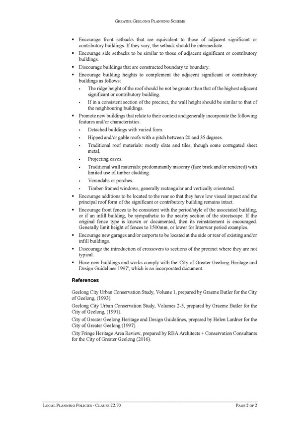 Local Planning Policies - Clause 22.70 page 2 of 2