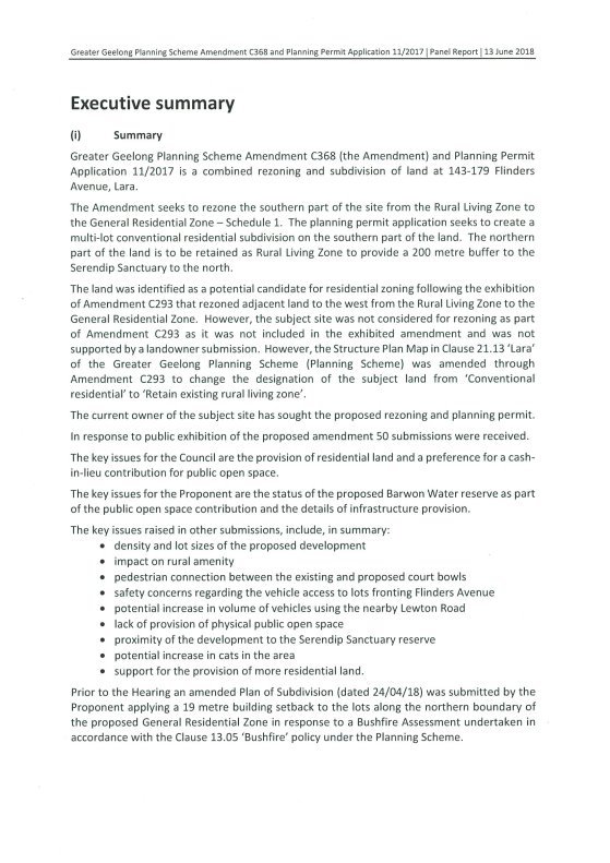 Panel Report Executive Summary & Recommendations - Page 1