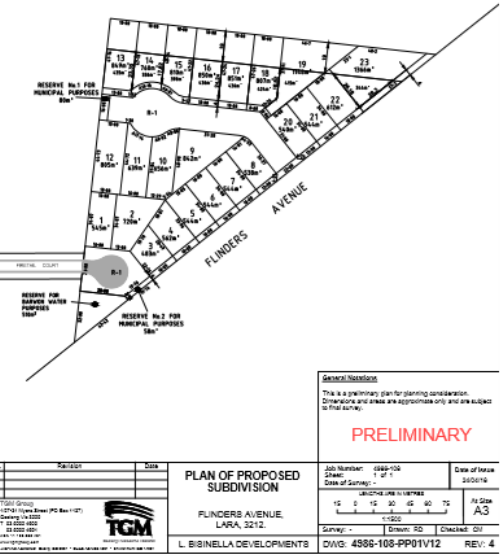 Revised Plan of Subdivision as Submitted to the Panel