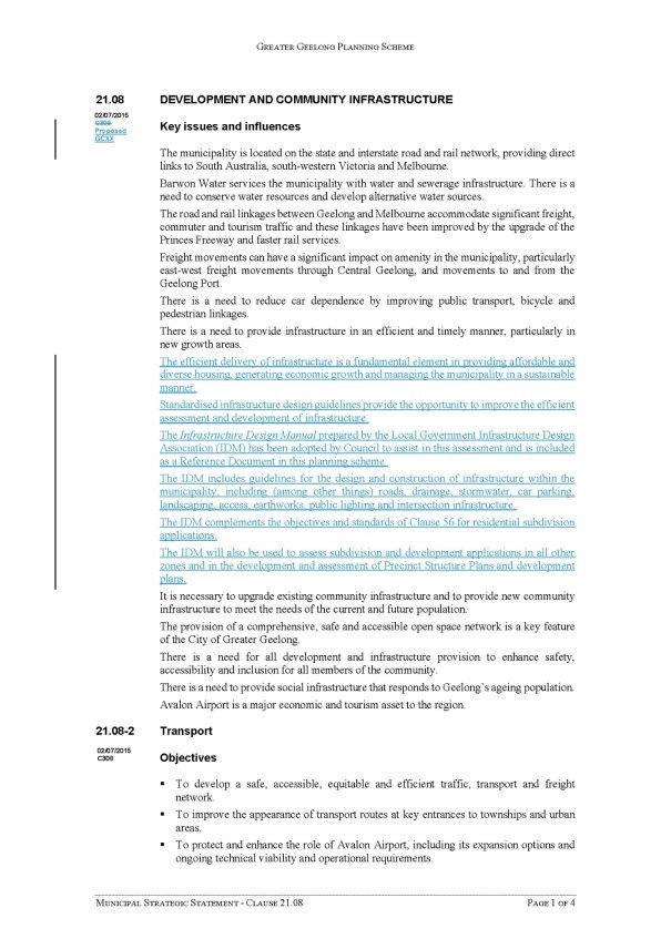 Proposed Amendment to the Greater Geelong Planning Scheme - page 1 of 4