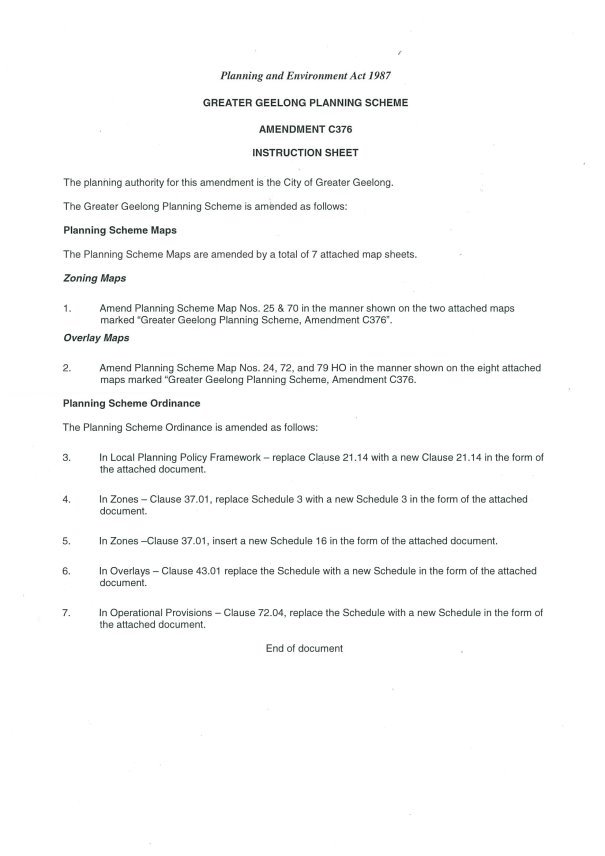 Amendment to be Adopted