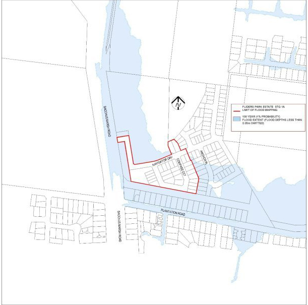 Revised flood map