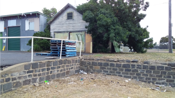 Boat House and Blue Stone Wall (top left of above picture, not included in leased area)