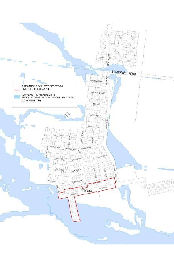 Revised flood map