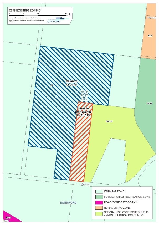Existing zoning