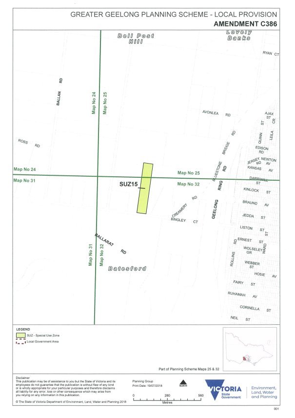 Amendment C386 - SUZ and Local Government Areas on planning scheme maps 25 and 32