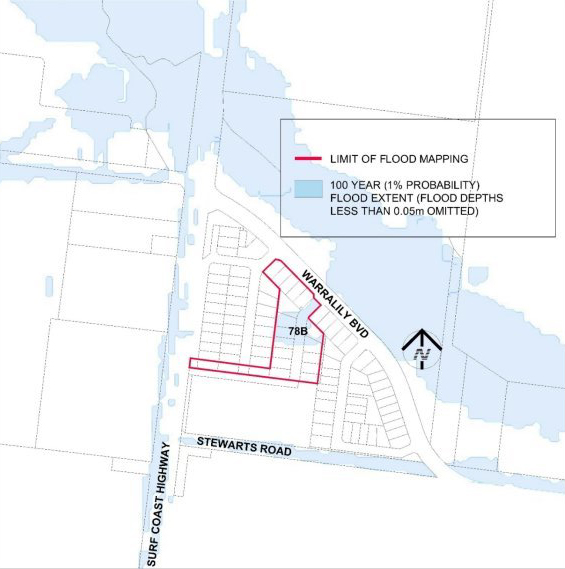 Current flood map
