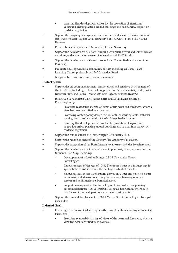 Municipal Strategic Statement - Clause 21.14 - Page 2 of 19