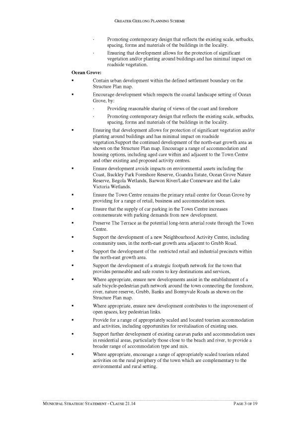 Municipal Strategic Statement - Clause 21.14 - Page 3 of 19