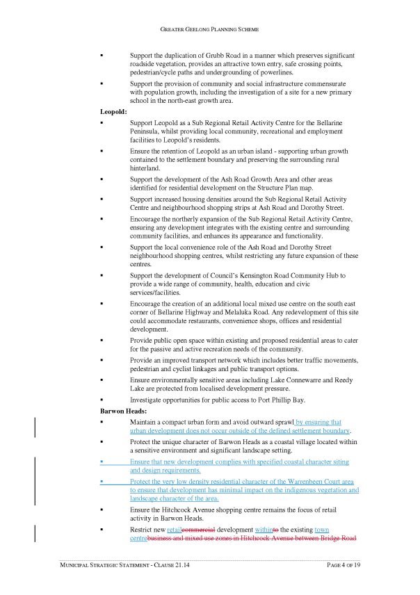 Municipal Strategic Statement - Clause 21.14 - Page 4 of 19