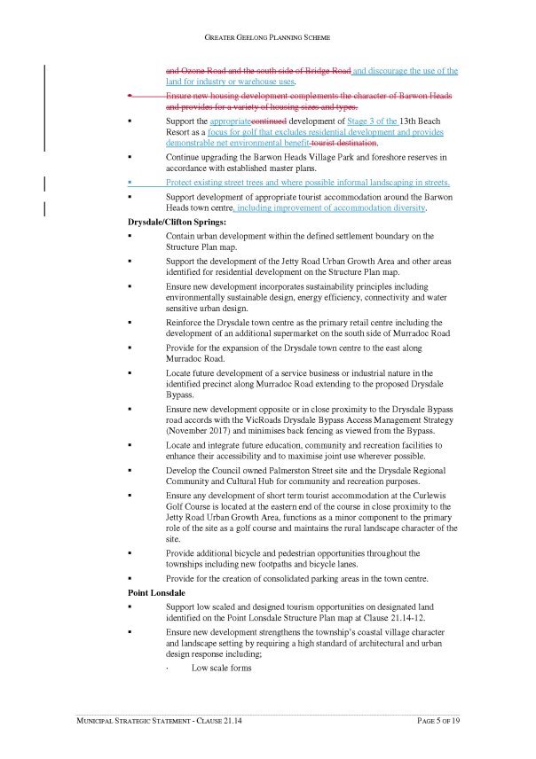 Municipal Strategic Statement - Clause 21.14 - Page 5 of 19