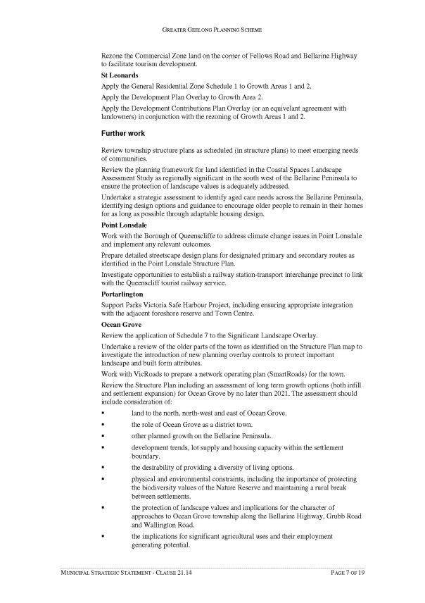 Municipal Strategic Statement - Clause 21.14 - Page 7 of 19