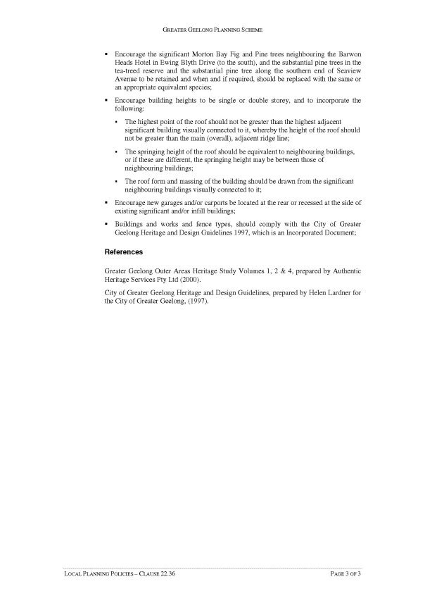 Local Planning Policies Clause 22.36 - Page 3 of 3