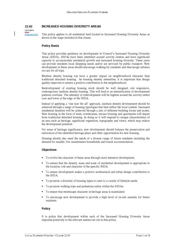 Local Planning Policies Clause 22.63 - Page 1 of 14