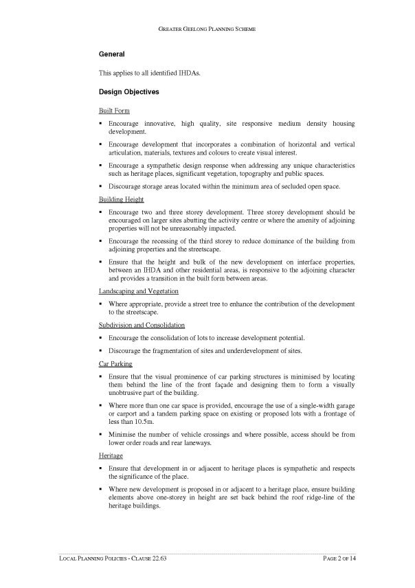 Local Planning Policies Clause 22.63 - Page 2 of 14
