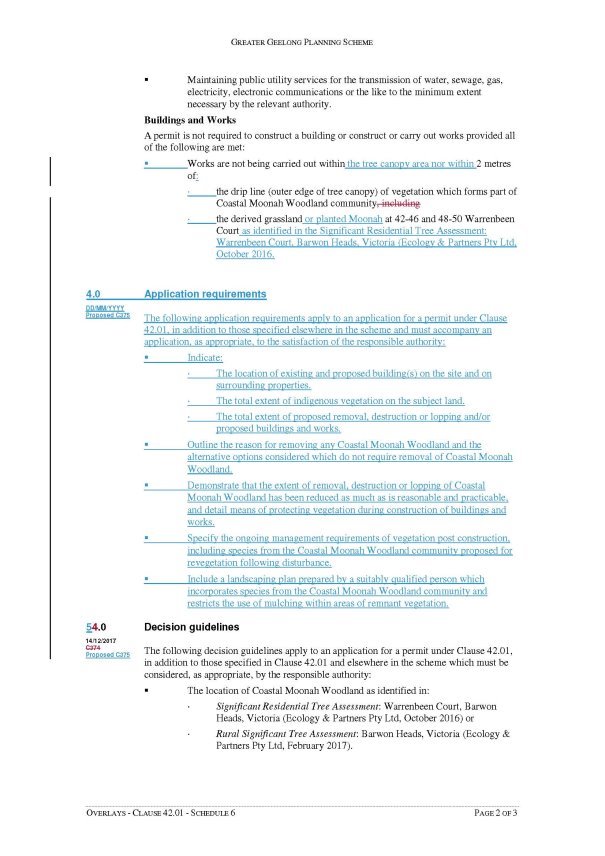 Overlays - Clause 42.01 - Schedule 6 - Page 2 of 3