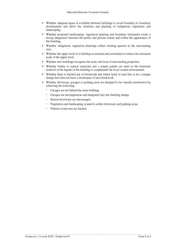 Overlays - Clause 43.02 - Schedule 41 - Page 3 of 3