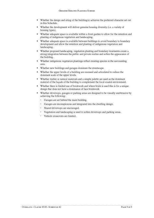 Overlays - Clause 43.02 - Schedule 42 - Page 3 of 3