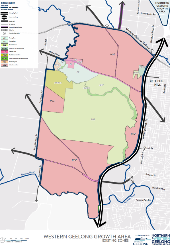 Map 4 - Western Geelong Growth Area – Proposed Zones