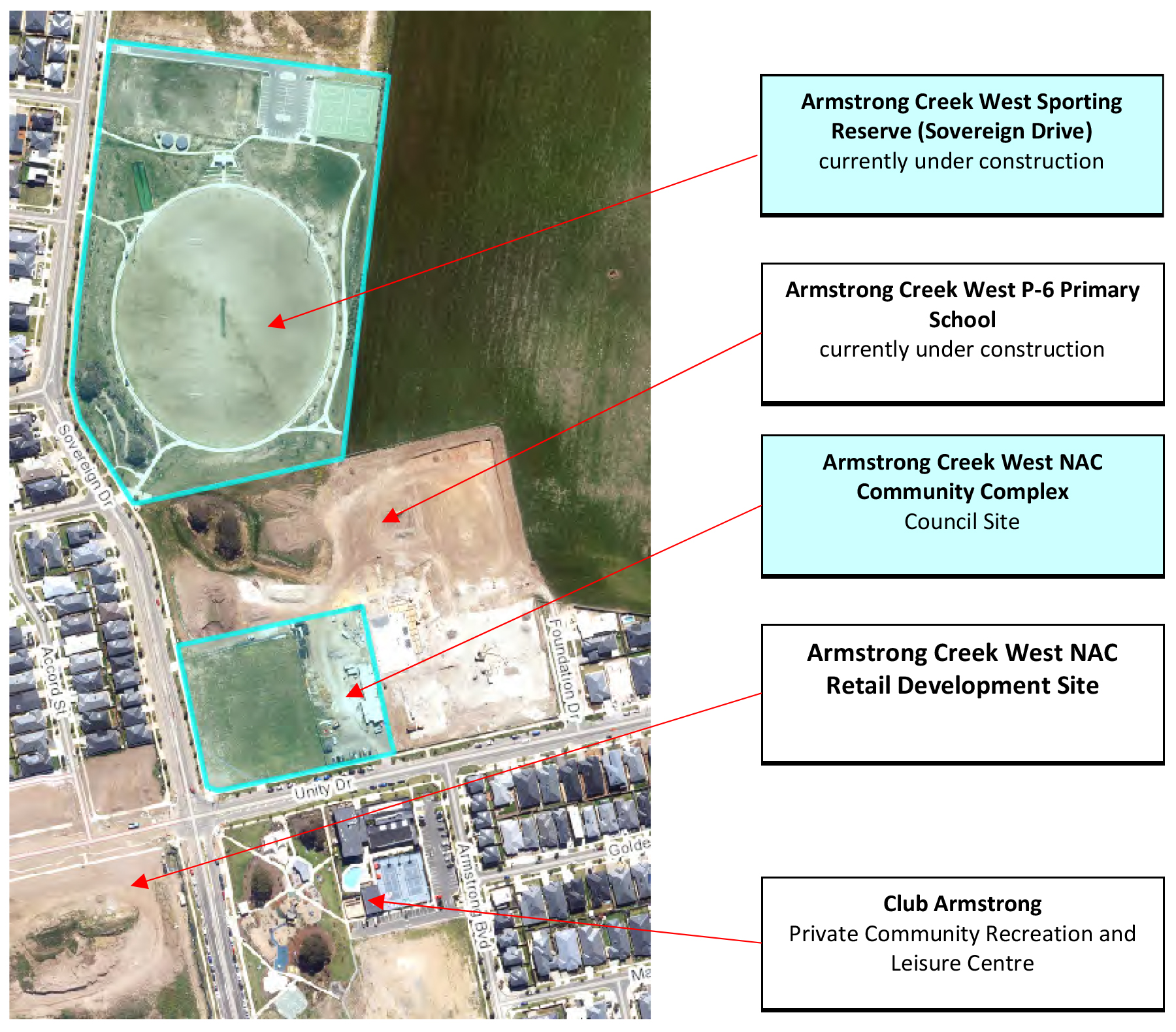 Armstrong Creek West Precinct – Unity and Sovereign Drives, Mount Duneed
