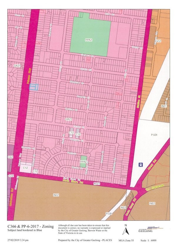 Zoning - Subject land and surrounding area