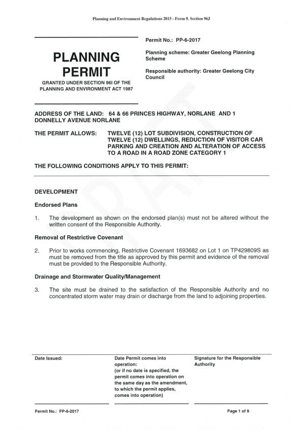 Permit Number PP-6-2017 - Page 1 of 9