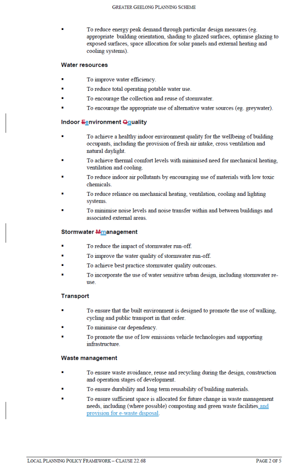 Local Planning Policy Framework - Clause 22.68 page 2 of 5