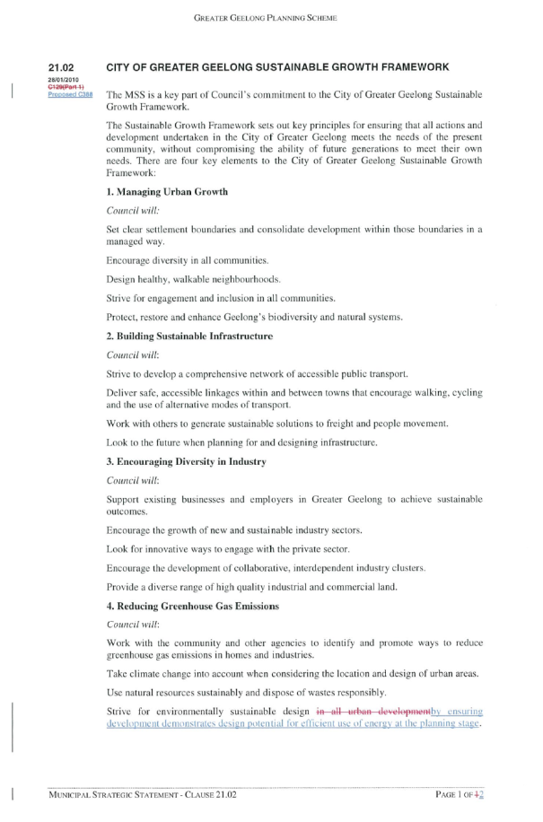 Municipal Strategic Statement - Clause 21.02 page 1 of 2
