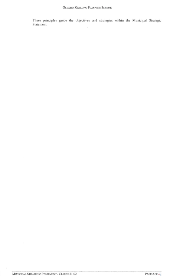 Municipal Strategic Statement - Clause 21.02 page 2 of 2