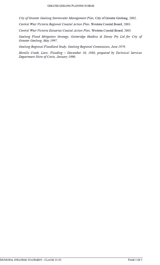 Municipal Strategic Statement - Clause 21.05 page 5 of 5