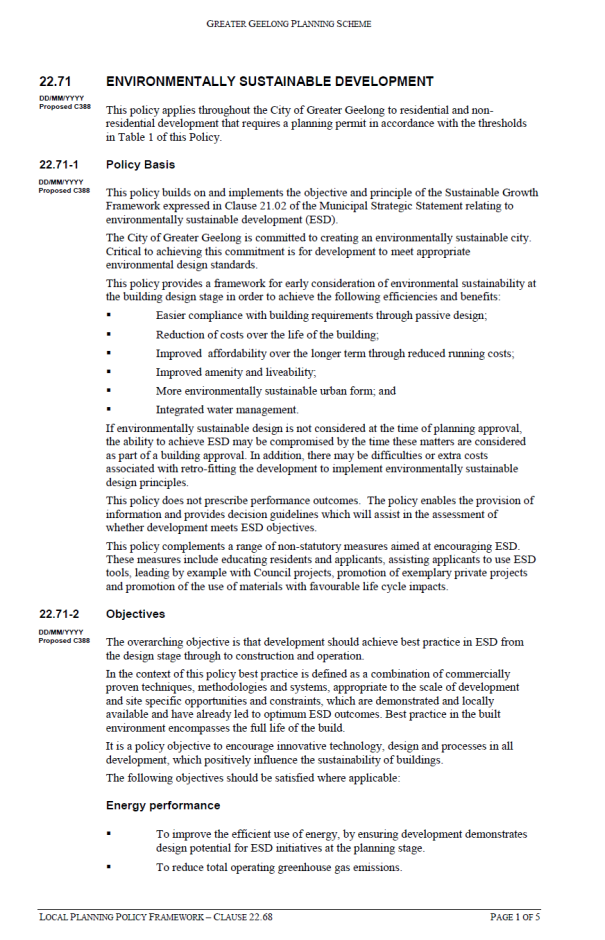 Municipal Strategic Statement - Clause 22.68 page 1 of 5
