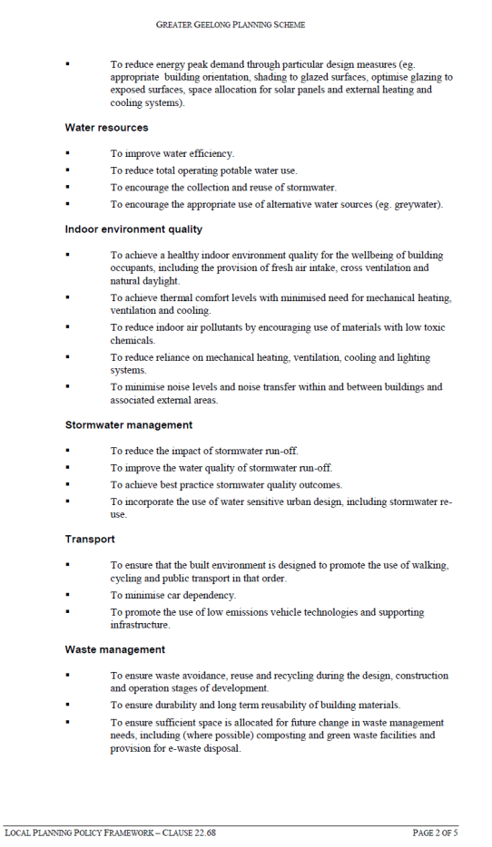 Municipal Strategic Statement - Clause 22.68 page 2 of 5