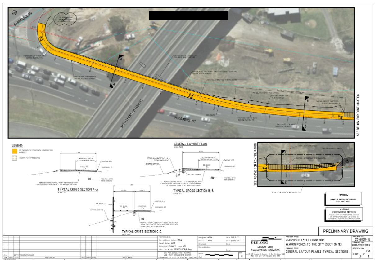 General layout plan and typical sections - sheet 2 of 5