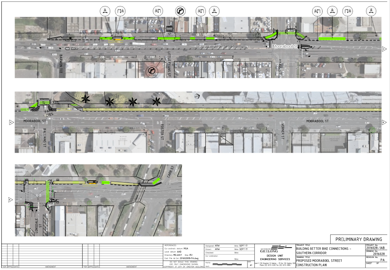 Proposed Moorabool Street construction