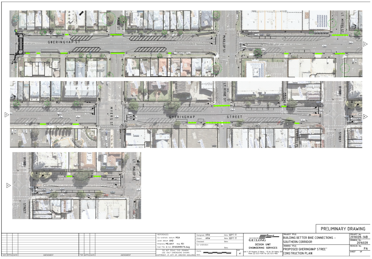 Proposed Gheringhap Street construction