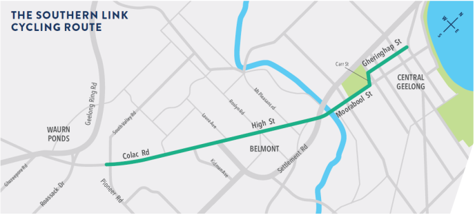 The southern link cycling route
