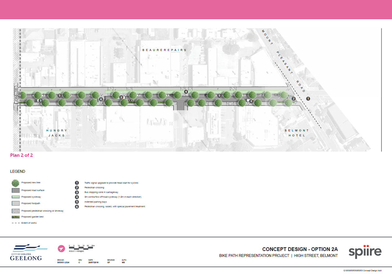 Alternate High Street Designs Considered - Roslyn Road to Mt Pleasant Road - page 2 - option 1